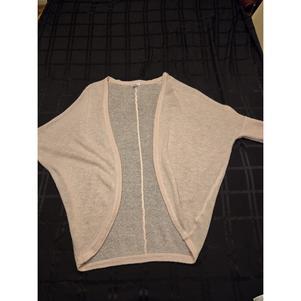 VENUS Open Front Size S 3/4 Dolman Sleeves Cardigan Sweater, Peach